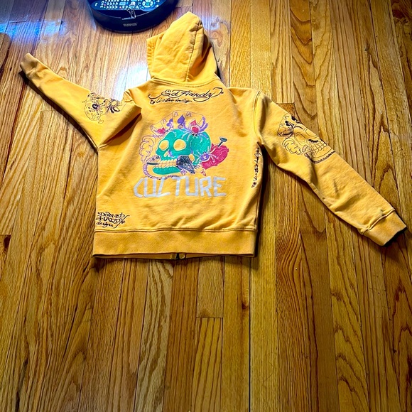 Ed Hardy Graphic Hoodie Zip Work of Art - Picture 6 of 7